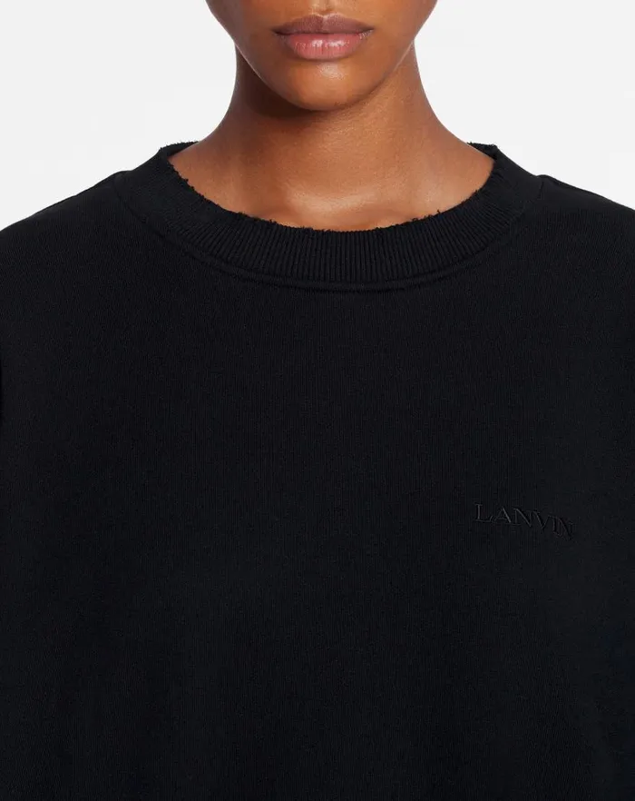Men Lanvin Knitwear and Sweatshirts Lanvin X Future Unisex Loosefit Printed Sweatshirt Black