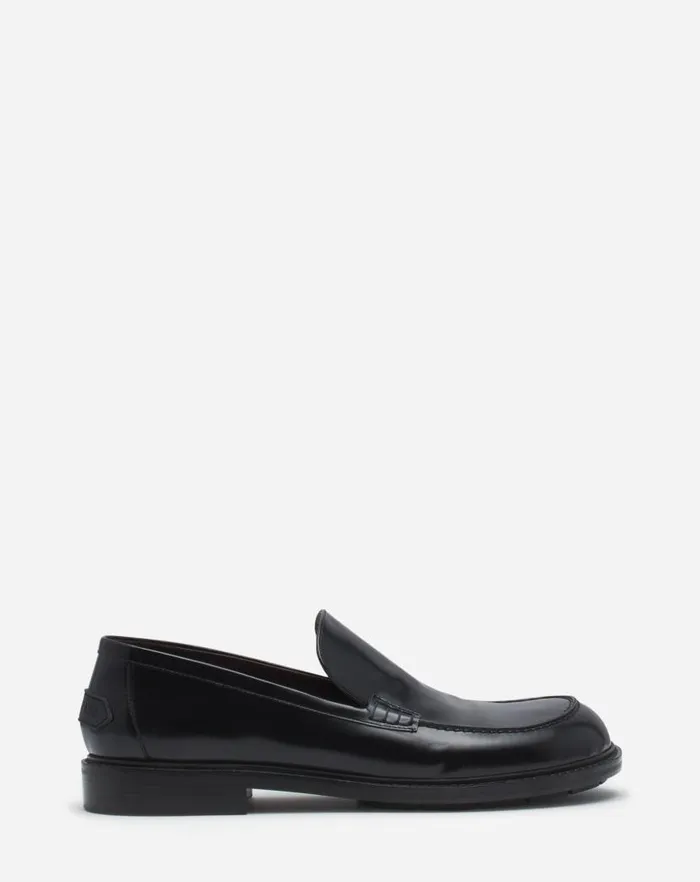 Men Lanvin Loafers and Derbies Spinto Loafers In Glossy Leather Black