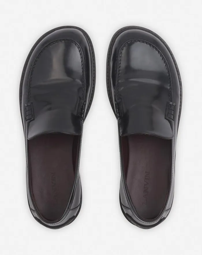 Men Lanvin Loafers and Derbies Spinto Loafers In Glossy Leather Black Men Lanvin Loafers and Derbies Spinto Loafers In Glossy Leather Black