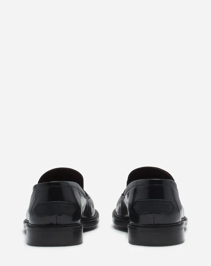 Men Lanvin Loafers and Derbies Spinto Loafers In Glossy Leather Black Men Lanvin Loafers and Derbies Spinto Loafers In Glossy Leather Black