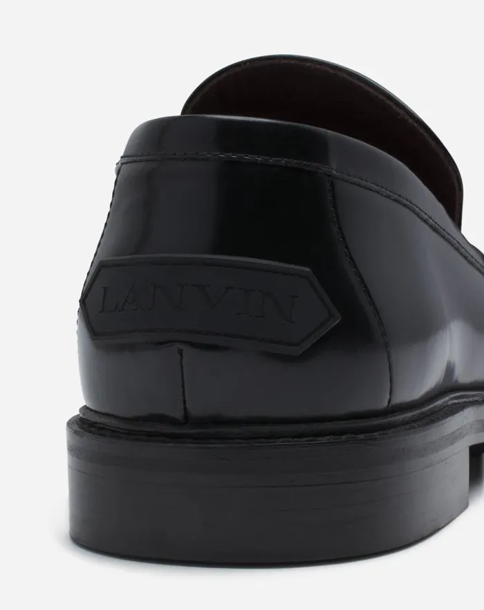 Men Lanvin Loafers and Derbies Spinto Loafers In Glossy Leather Black Men Lanvin Loafers and Derbies Spinto Loafers In Glossy Leather Black