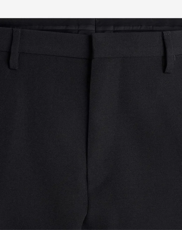 Men Lanvin Pants and Shorts Cigarette Trousers With Satin Side Bands Black