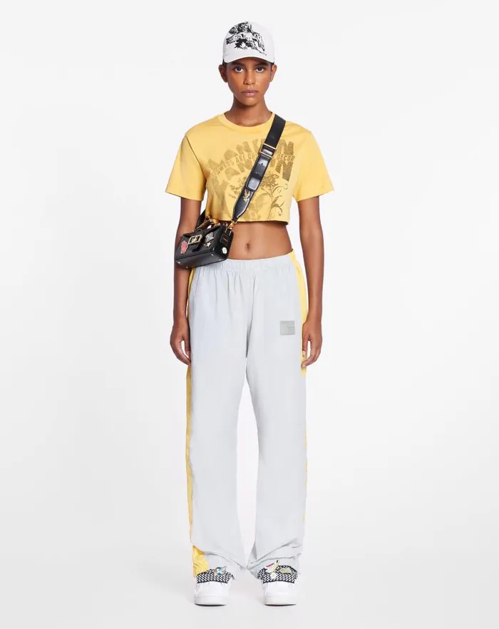 Men Lanvin Pants and Shorts Lanvin X Future Jogging Pants With Contrasting Stripes Eagle Grey Men Lanvin Pants and Shorts Lanvin X Future Jogging Pants With Contrasting Stripes Eagle Grey