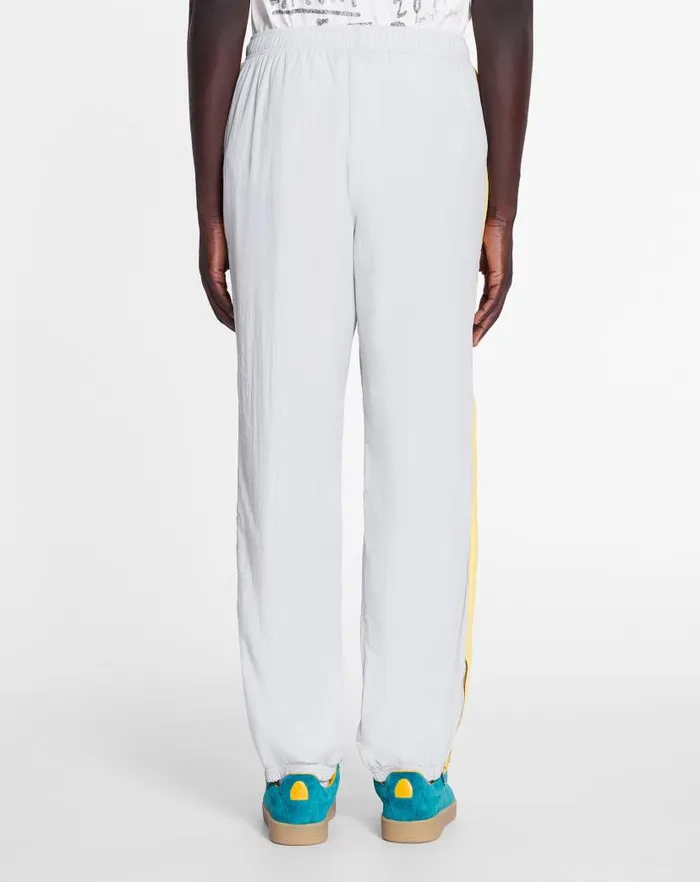 Men Lanvin Pants and Shorts Lanvin X Future Jogging Pants With Contrasting Stripes Eagle Grey Men Lanvin Pants and Shorts Lanvin X Future Jogging Pants With Contrasting Stripes Eagle Grey