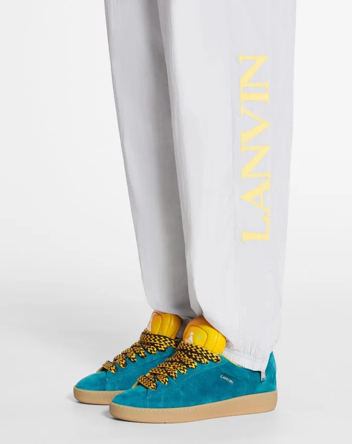Men Lanvin Pants and Shorts Lanvin X Future Jogging Pants With Contrasting Stripes Eagle Grey Men Lanvin Pants and Shorts Lanvin X Future Jogging Pants With Contrasting Stripes Eagle Grey