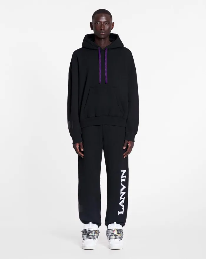 Men Lanvin Pants and Shorts Lanvin X Future Unisex Logo Jogging Pants Black Men Lanvin Pants and Shorts Lanvin X Future Unisex Logo Jogging Pants Black