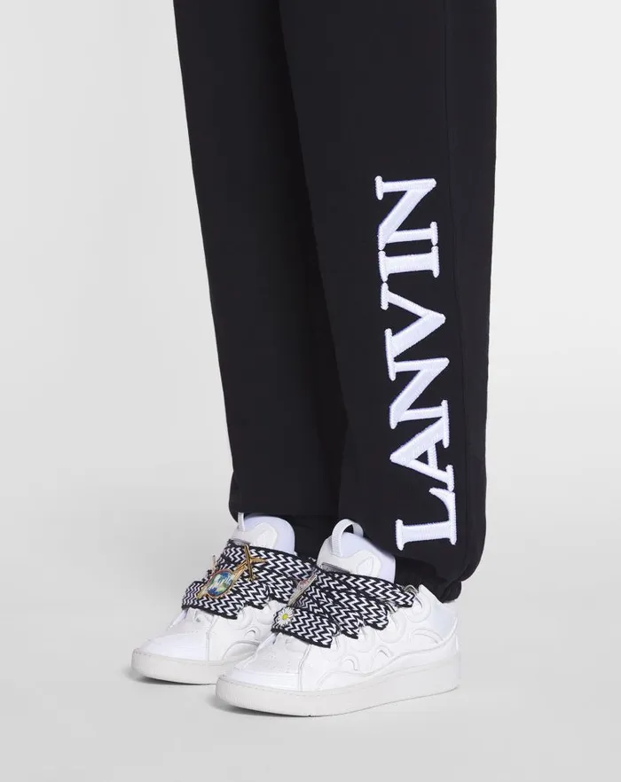 Men Lanvin Pants and Shorts Lanvin X Future Unisex Logo Jogging Pants Black Men Lanvin Pants and Shorts Lanvin X Future Unisex Logo Jogging Pants Black