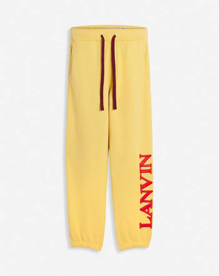 Men Lanvin Pants and Shorts Lanvin X Future Unisex Logo Jogging Pants Corn