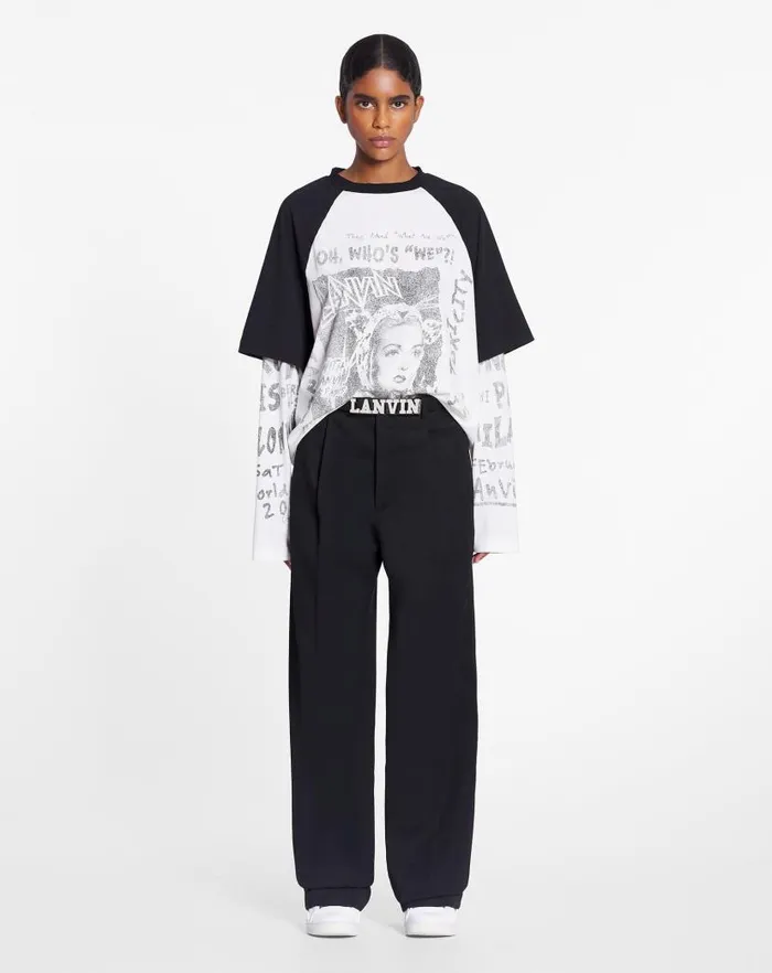 Men Lanvin Pants and Shorts Lanvin X Future Unisex Wideleg Pants Black Men Lanvin Pants and Shorts Lanvin X Future Unisex Wideleg Pants Black