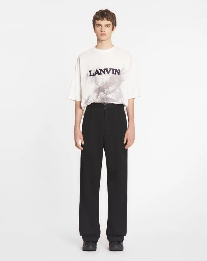 Men Lanvin Pants and Shorts Lanvin X Future Unisex Wideleg Pants Black Men Lanvin Pants and Shorts Lanvin X Future Unisex Wideleg Pants Black