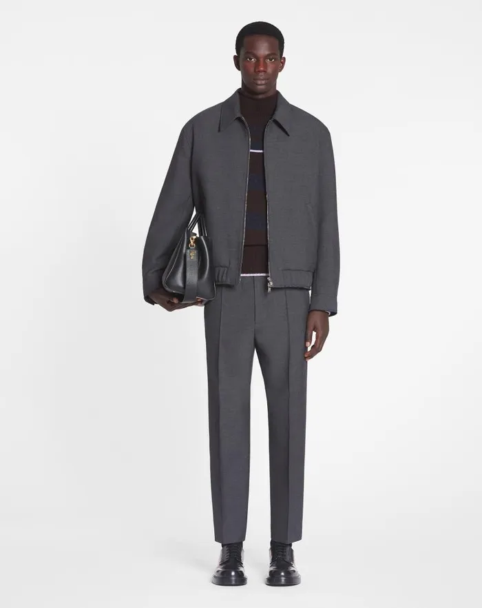 Men Lanvin Pants and Shorts Pants With An Elastic Waistband Anthracite