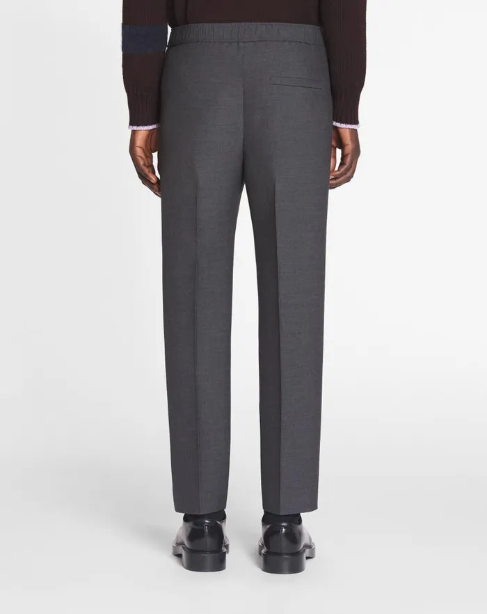 Men Lanvin Pants and Shorts Pants With An Elastic Waistband Anthracite