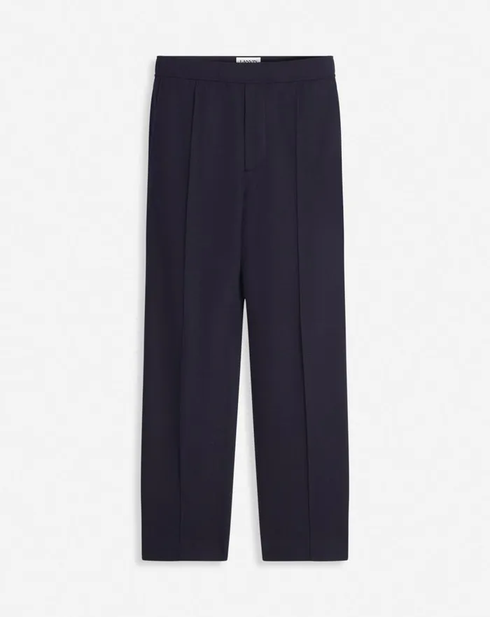 Men Lanvin Pants and Shorts Pants With An Elastic Waistband Dark Navuy Blue