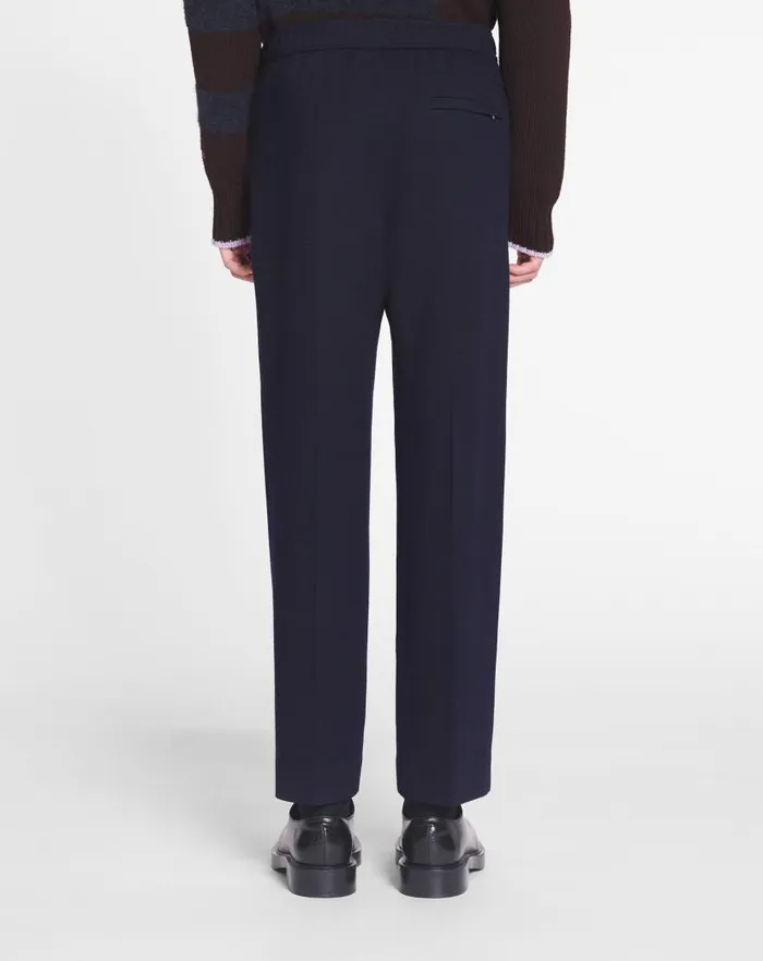 Men Lanvin Pants and Shorts Pants With An Elastic Waistband Dark Navuy Blue