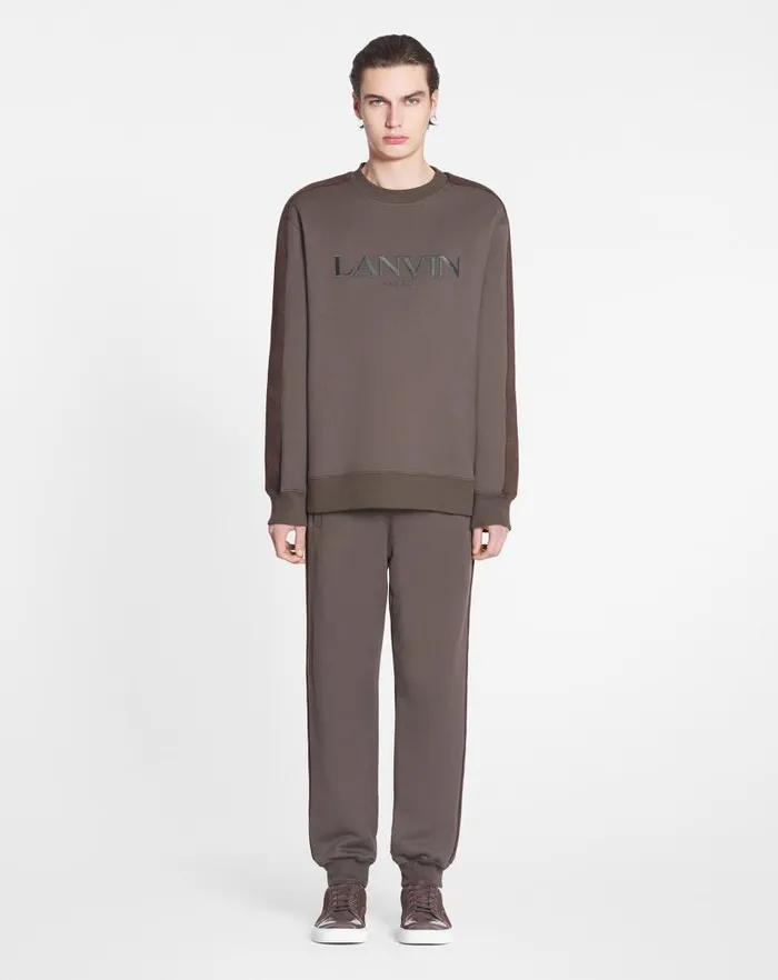Men Lanvin Pants and Shorts Side Curb Joggers Shadow Men Lanvin Pants and Shorts Side Curb Joggers Shadow