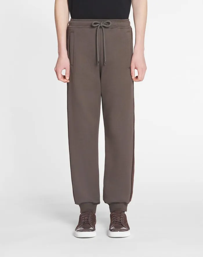 Men Lanvin Pants and Shorts Side Curb Joggers Shadow Men Lanvin Pants and Shorts Side Curb Joggers Shadow
