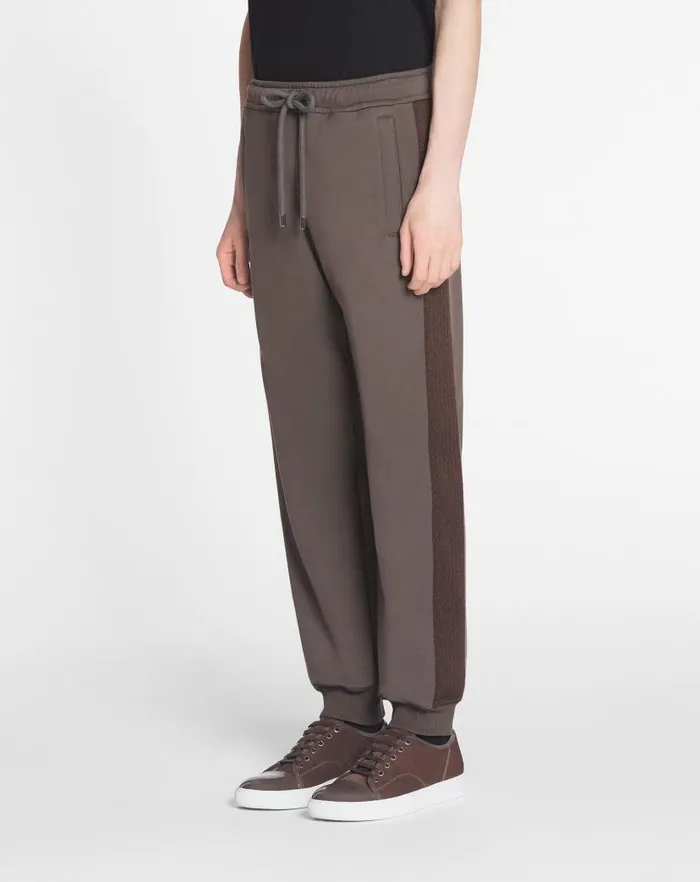 Men Lanvin Pants and Shorts Side Curb Joggers Shadow Men Lanvin Pants and Shorts Side Curb Joggers Shadow
