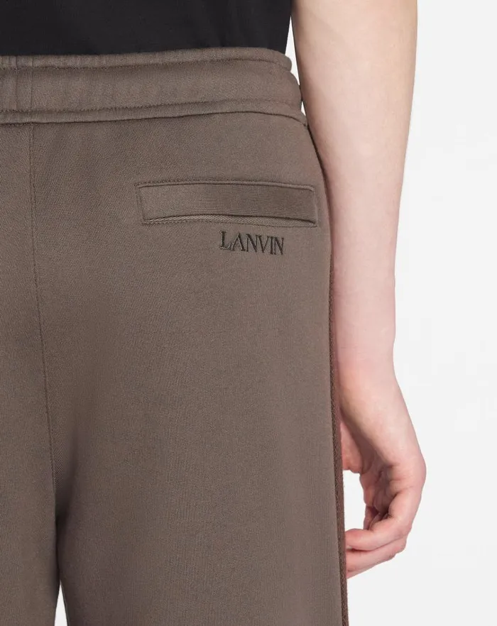 Men Lanvin Pants and Shorts Side Curb Joggers Shadow Men Lanvin Pants and Shorts Side Curb Joggers Shadow