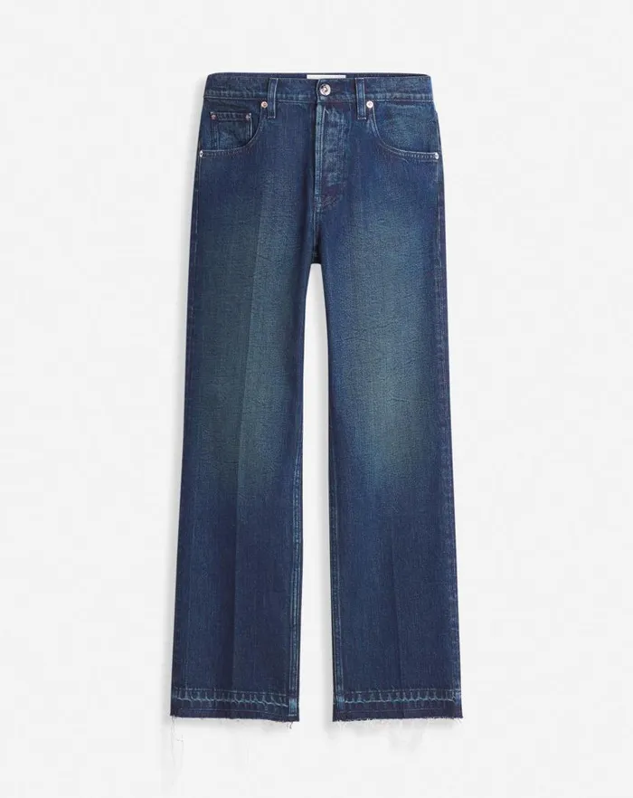 Men Lanvin Pants and Shorts Straight 5pocket Denim Pants Medium Blue