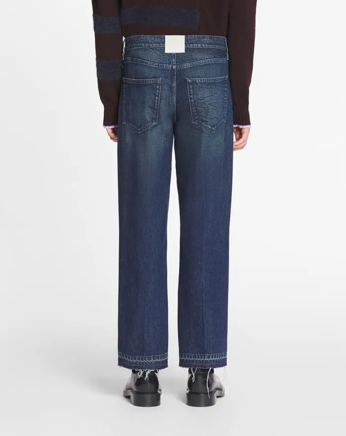Men Lanvin Pants and Shorts Straight 5pocket Denim Pants Medium Blue Men Lanvin Pants and Shorts Straight 5pocket Denim Pants Medium Blue