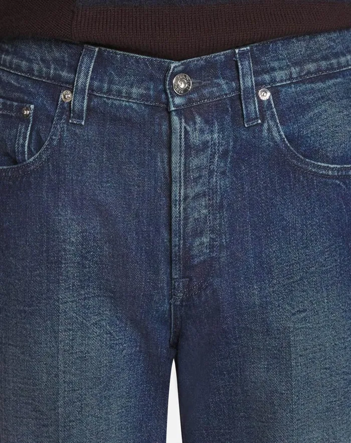 Men Lanvin Pants and Shorts Straight 5pocket Denim Pants Medium Blue Men Lanvin Pants and Shorts Straight 5pocket Denim Pants Medium Blue