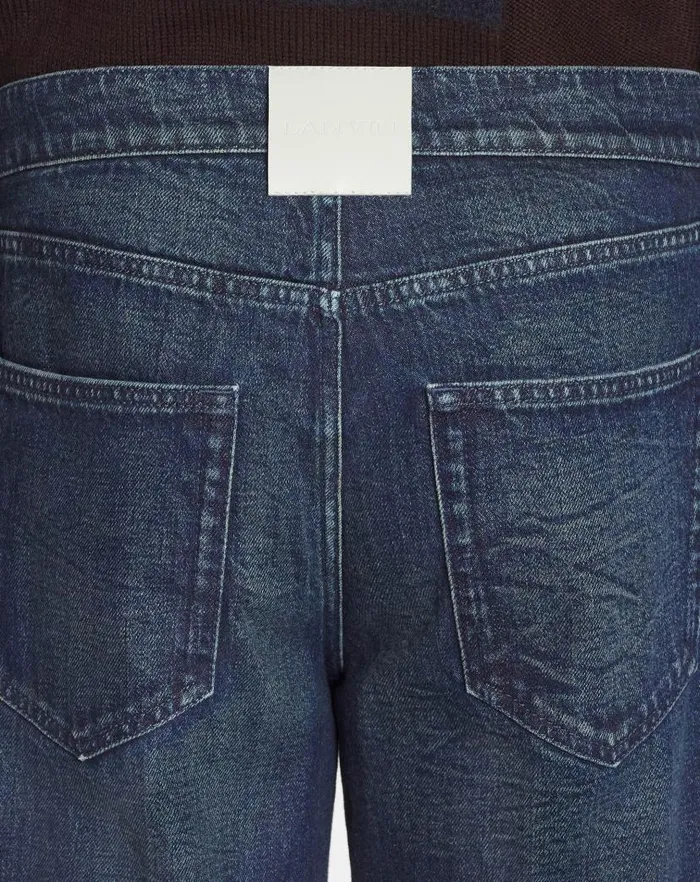 Men Lanvin Pants and Shorts Straight 5pocket Denim Pants Medium Blue Men Lanvin Pants and Shorts Straight 5pocket Denim Pants Medium Blue