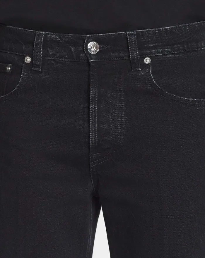 Men Lanvin Pants and Shorts Straight Denim Pants Black Men Lanvin Pants and Shorts Straight Denim Pants Black