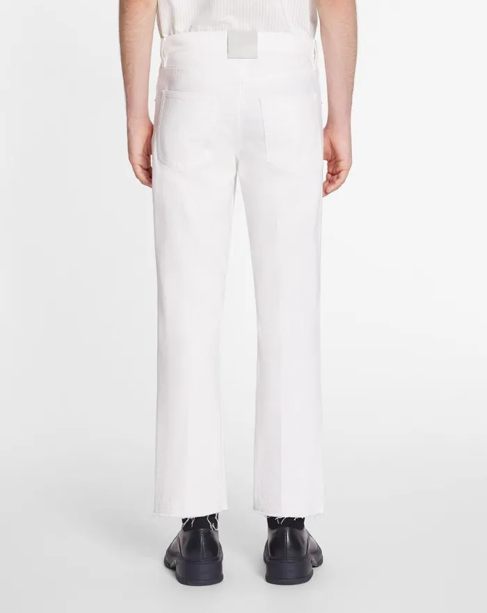 Men Lanvin Pants and Shorts Straightleg Denim Pants Optic White Men Lanvin Pants and Shorts Straightleg Denim Pants Optic White
