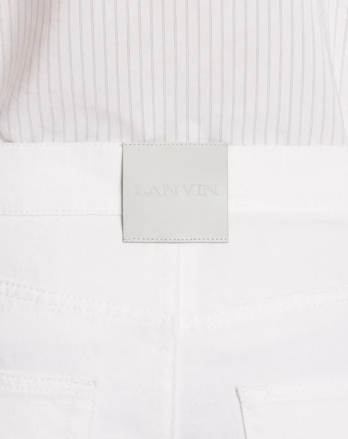 Men Lanvin Pants and Shorts Straightleg Denim Pants Optic White Men Lanvin Pants and Shorts Straightleg Denim Pants Optic White