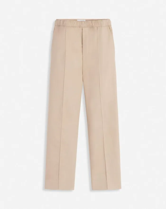 Men Lanvin Pants and Shorts Suit Pants With An Elasticated Waistband Sand
