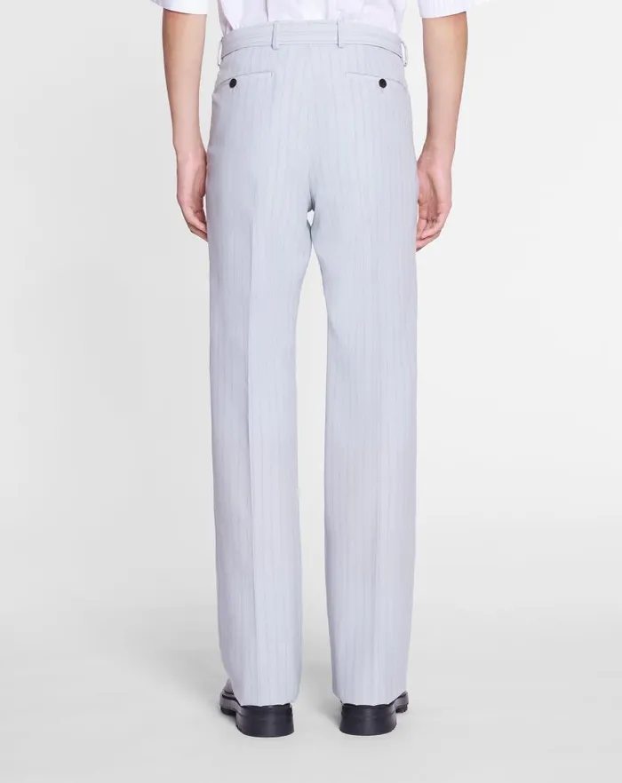 Men Lanvin Pants and Shorts Suit Pants With Belt Feather