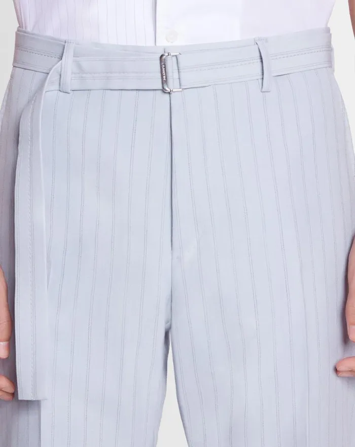 Men Lanvin Pants and Shorts Suit Pants With Belt Feather