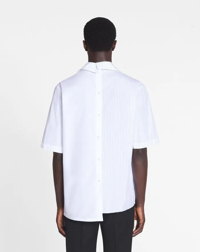 Men Lanvin Shirts Asymmetrical Shirt Archives Print Whiteblack Men Lanvin Shirts Asymmetrical Shirt Archives Print Whiteblack