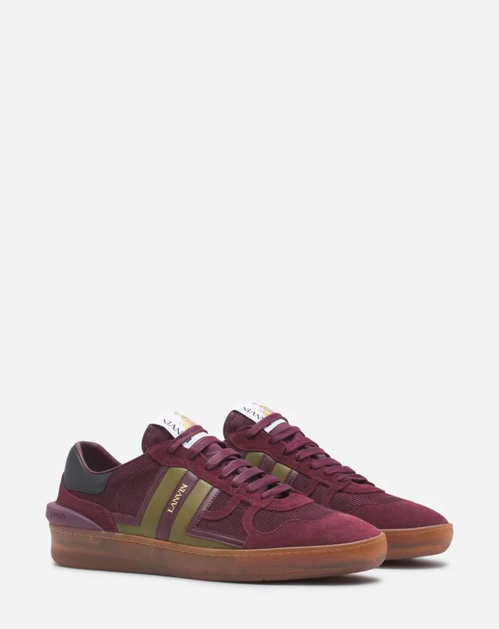 Men Lanvin Sneakers Clay Mesh Sneakers Burgundygreen Men Lanvin Sneakers Clay Mesh Sneakers Burgundygreen