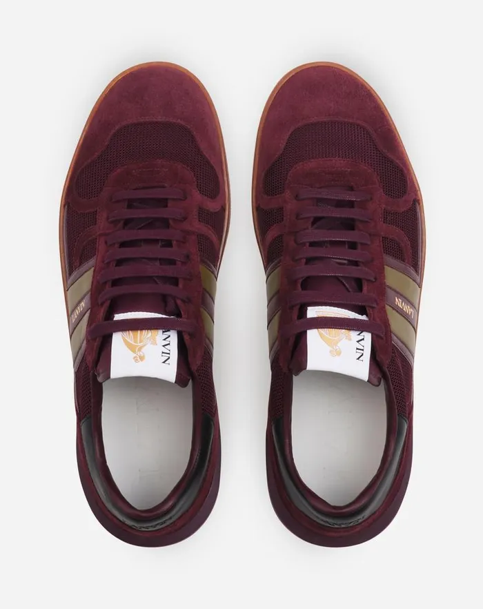 Men Lanvin Sneakers Clay Mesh Sneakers Burgundygreen Men Lanvin Sneakers Clay Mesh Sneakers Burgundygreen