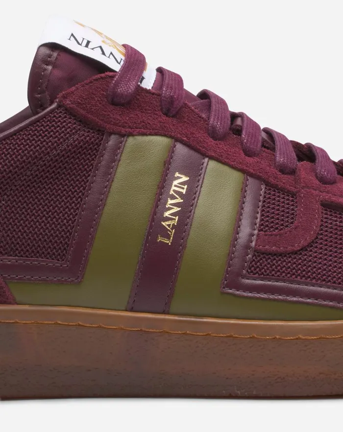 Men Lanvin Sneakers Clay Mesh Sneakers Burgundygreen Men Lanvin Sneakers Clay Mesh Sneakers Burgundygreen