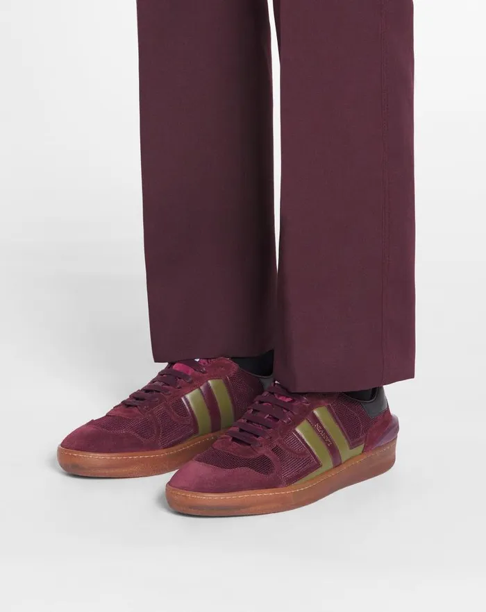 Men Lanvin Sneakers Clay Mesh Sneakers Burgundygreen Men Lanvin Sneakers Clay Mesh Sneakers Burgundygreen