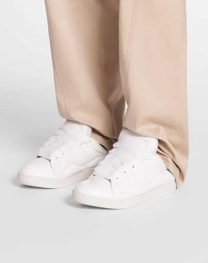Men Lanvin Sneakers Curb Xl Leather Sneakers Whitewhite Men Lanvin Sneakers Curb Xl Leather Sneakers Whitewhite