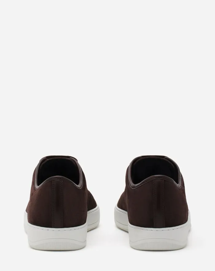 Men Lanvin Sneakers Dbb1 Leather And Suede Sneakers Espressowhite Men Lanvin Sneakers Dbb1 Leather And Suede Sneakers Espressowhite