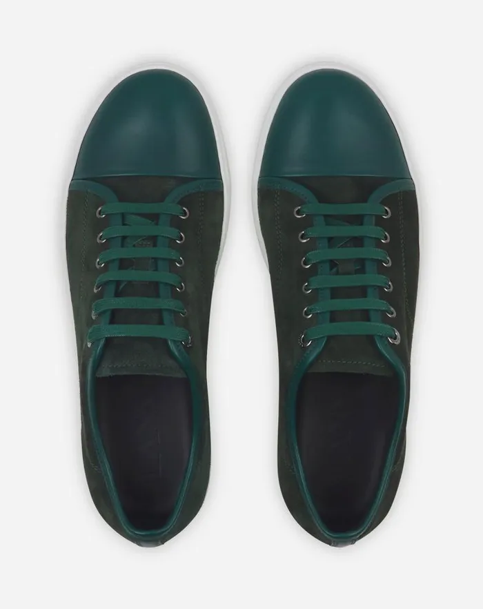 Men Lanvin Sneakers Dbb1 Leather And Suede Sneakers Rangerwhite