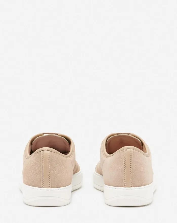 Men Lanvin Sneakers Dbb1 Leather And Suede Sneakers Taupe