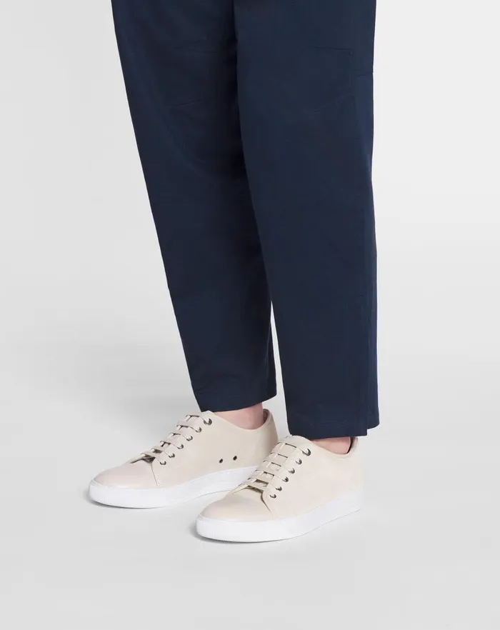 Men Lanvin Sneakers Dbb1 Leather And Suede Sneakers Vanilla Men Lanvin Sneakers Dbb1 Leather And Suede Sneakers Vanilla