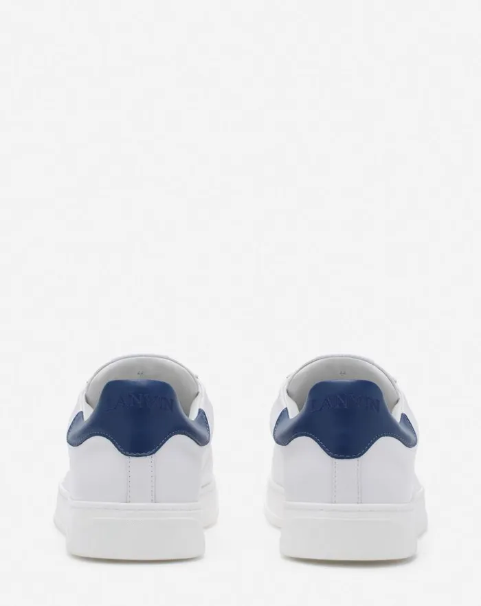 Men Lanvin Sneakers Ddb0 Leather Sneakers Whitedark Blue Men Lanvin Sneakers Ddb0 Leather Sneakers Whitedark Blue