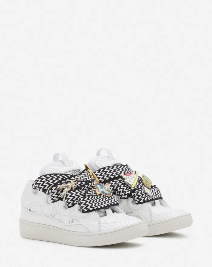 Men Lanvin Sneakers Lanvin X Future Curb 30 Leather Sneakers For Men Whiteblack Men Lanvin Sneakers Lanvin X Future Curb 30 Leather Sneakers For Men Whiteblack