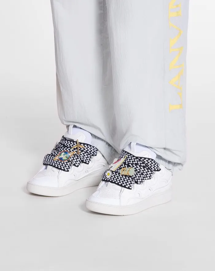 Men Lanvin Sneakers Lanvin X Future Curb 30 Leather Sneakers For Men Whiteblack Men Lanvin Sneakers Lanvin X Future Curb 30 Leather Sneakers For Men Whiteblack