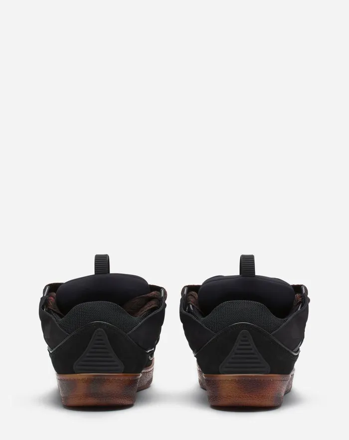 Men Lanvin Sneakers Leather Curb Sneakers Dark Brownbrown Men Lanvin Sneakers Leather Curb Sneakers Dark Brownbrown