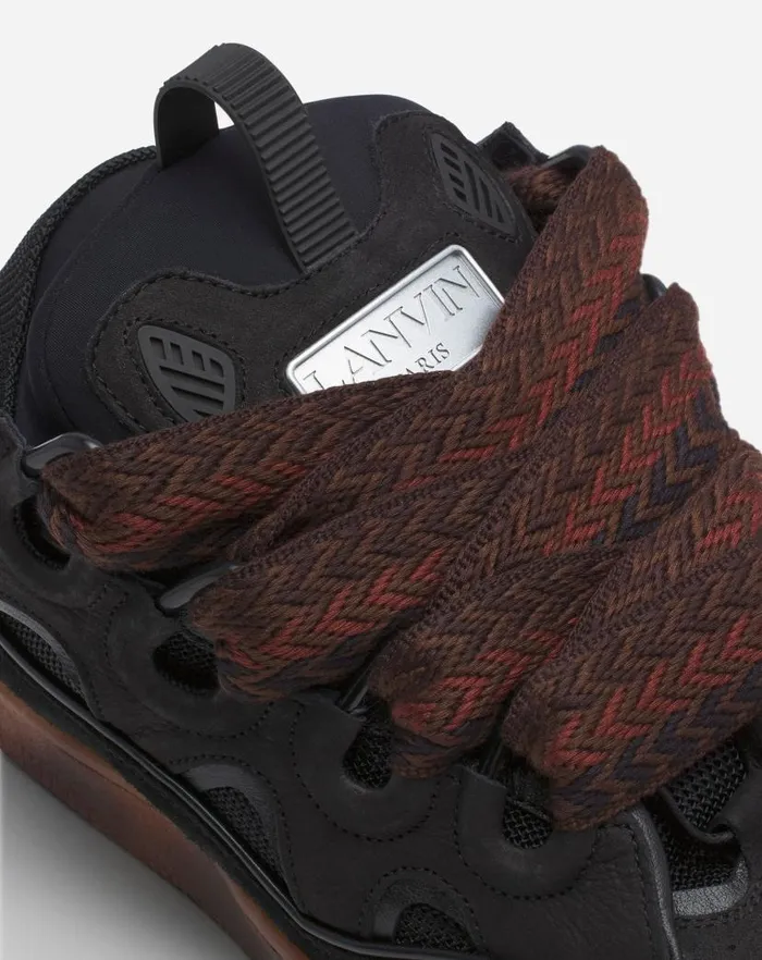 Men Lanvin Sneakers Leather Curb Sneakers Dark Brownbrown Men Lanvin Sneakers Leather Curb Sneakers Dark Brownbrown