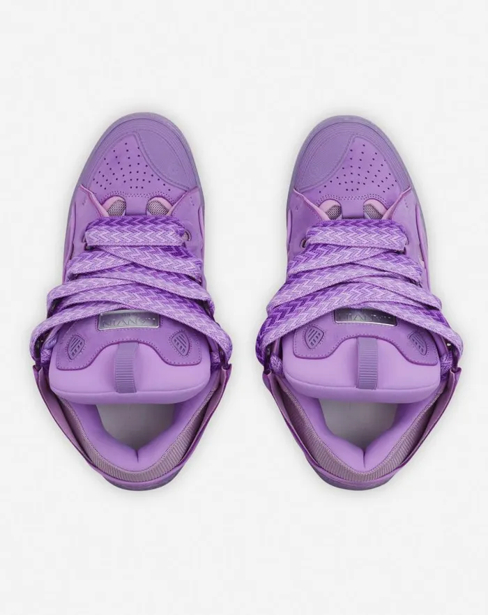 Men Lanvin Sneakers Leather Curb Sneakers Lilac