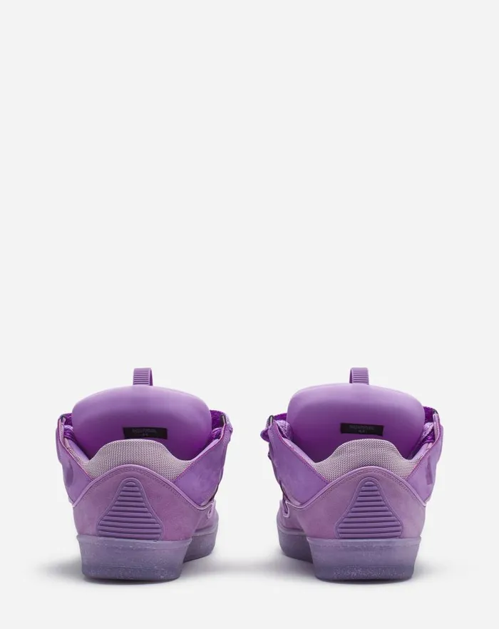 Men Lanvin Sneakers Leather Curb Sneakers Lilac