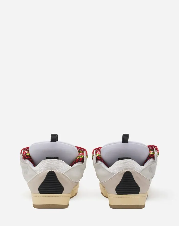 Men Lanvin Sneakers Leather Curb Sneakers White Men Lanvin Sneakers Leather Curb Sneakers White